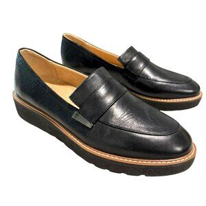Naturalizer Adiline Black Leather Loafers 7.5  Cushioned Insoles New
